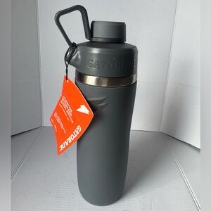 Gatorade Overtime Stainless Steel Grey Twist Cap Metal Water Bottle 22 fl oz